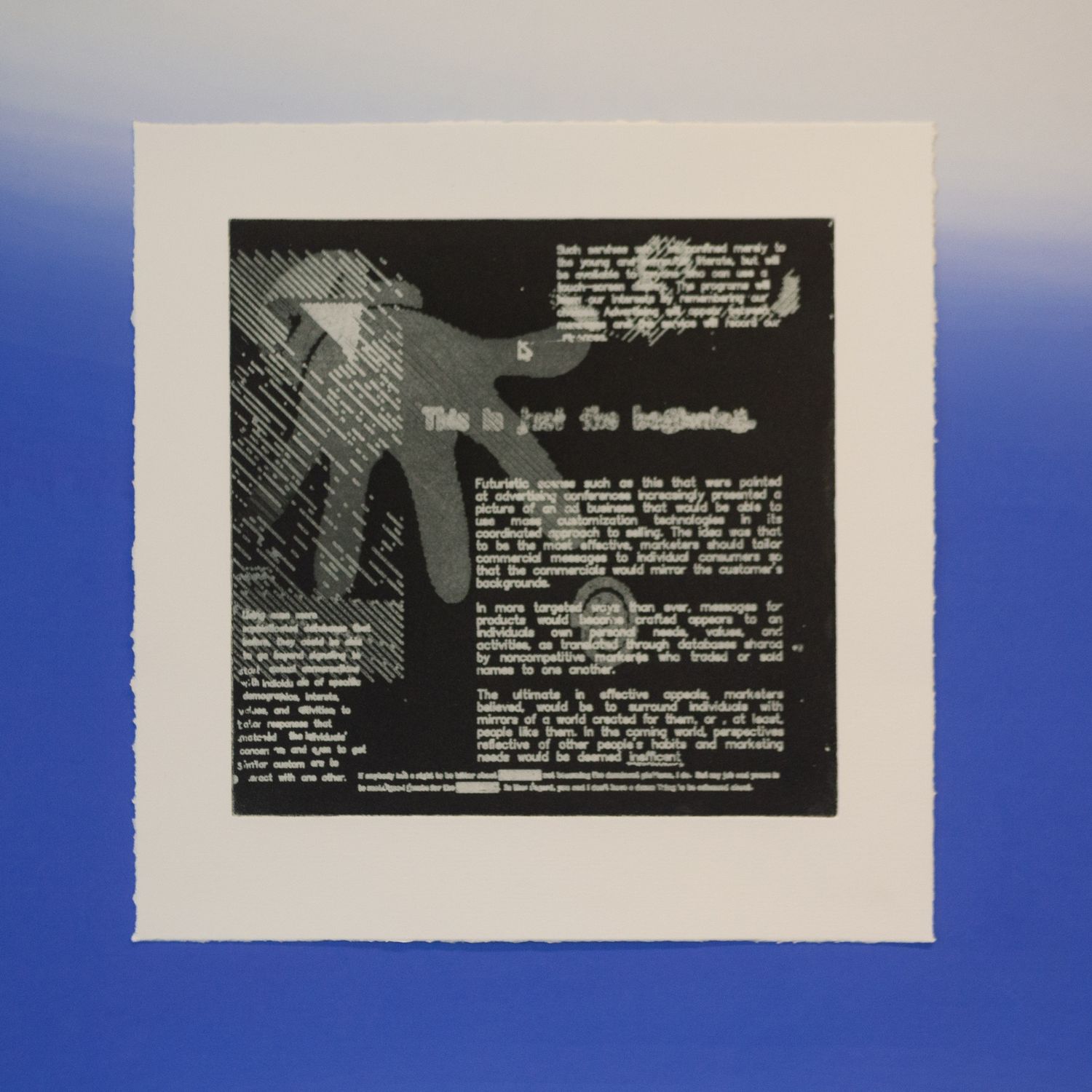 A picture of the etching 'Untitled'.