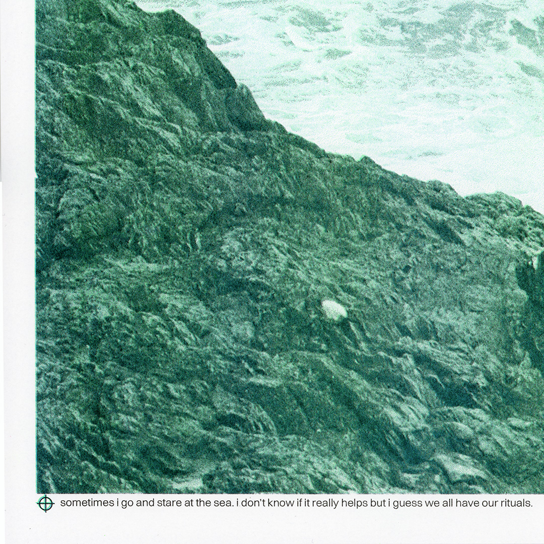 crop of risograph: sea